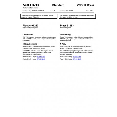 VOLVO STD 1212,639 0