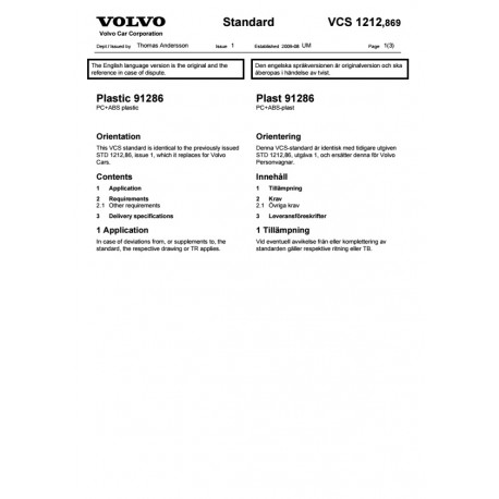 VOLVO STD 1212,869 0