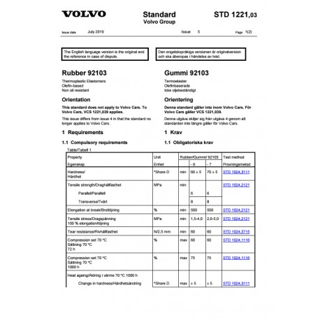 VOLVO STD 1221,03 0