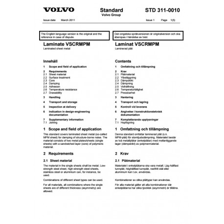 VOLVO STD 311-0010 0