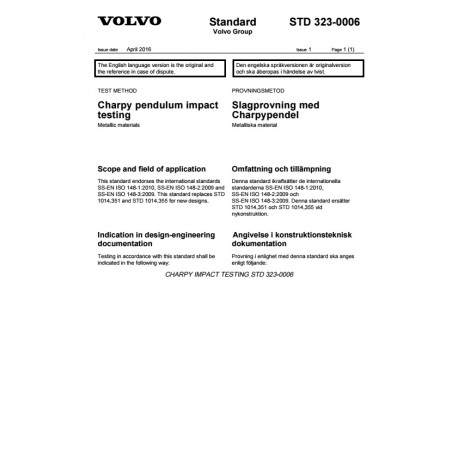 VOLVO STD 323-0006 0