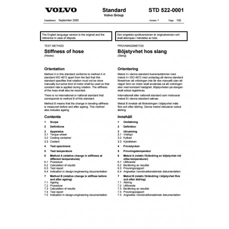 VOLVO STD 522-0001 0