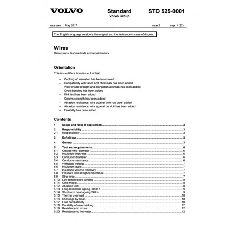 VOLVO STD 525-0001 0